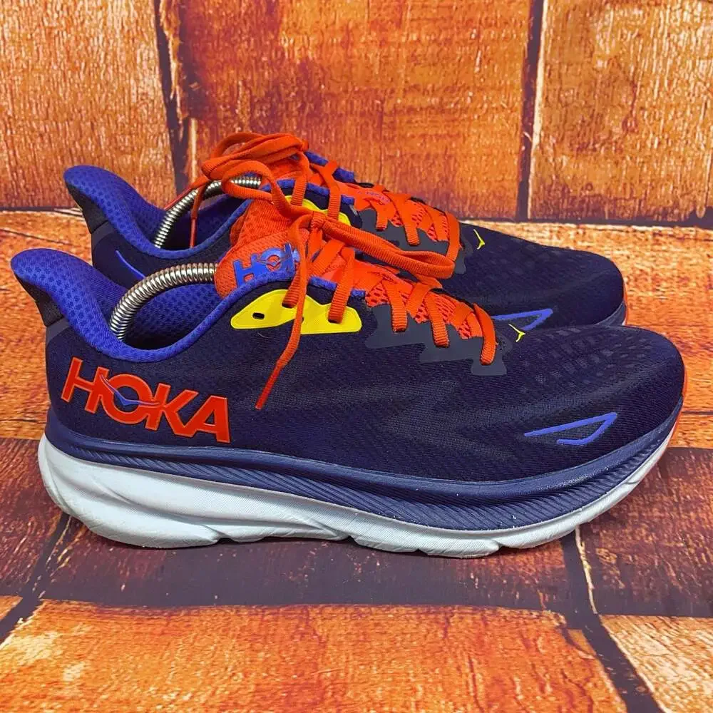 Hoka Clifton 9 Bellwether Blue Running Shoes Sz 10.5 D